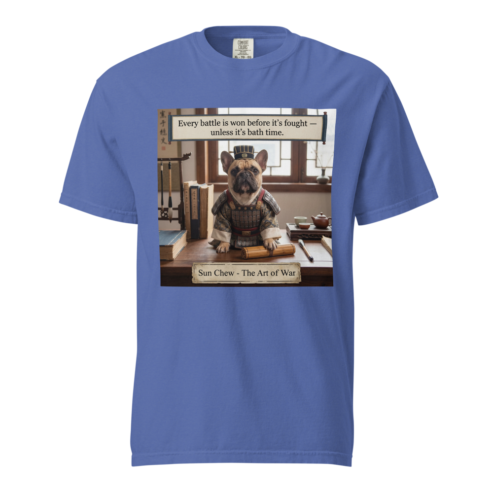 Lesnort - The Art of War "Bath Time" French Bulldog Graphic Tee