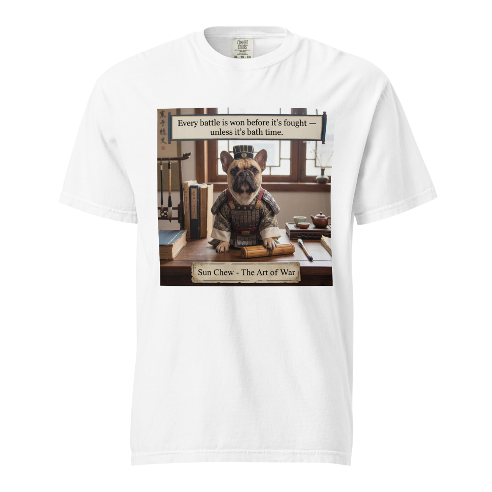 Lesnort - The Art of War "Bath Time" French Bulldog Graphic Tee