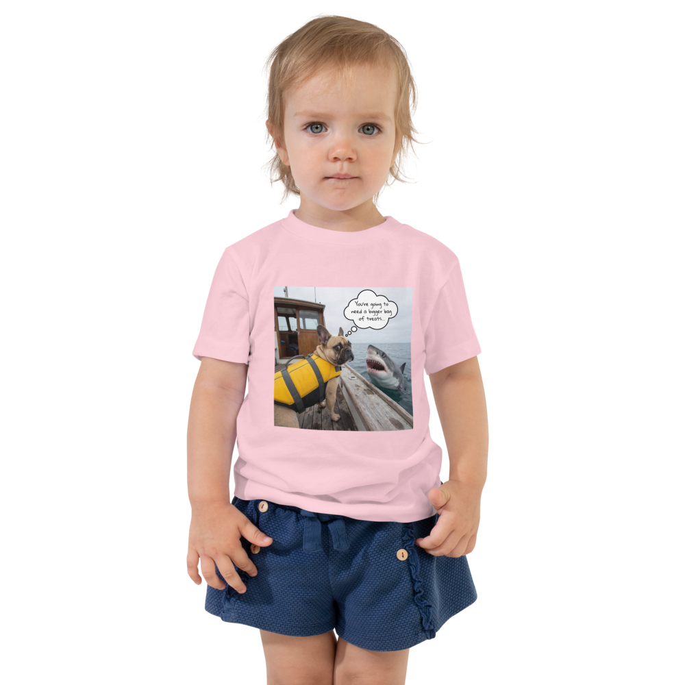 Lesnort - "Bigger Bag of Treats" Funny Shark Dog Toddler T-Shirt