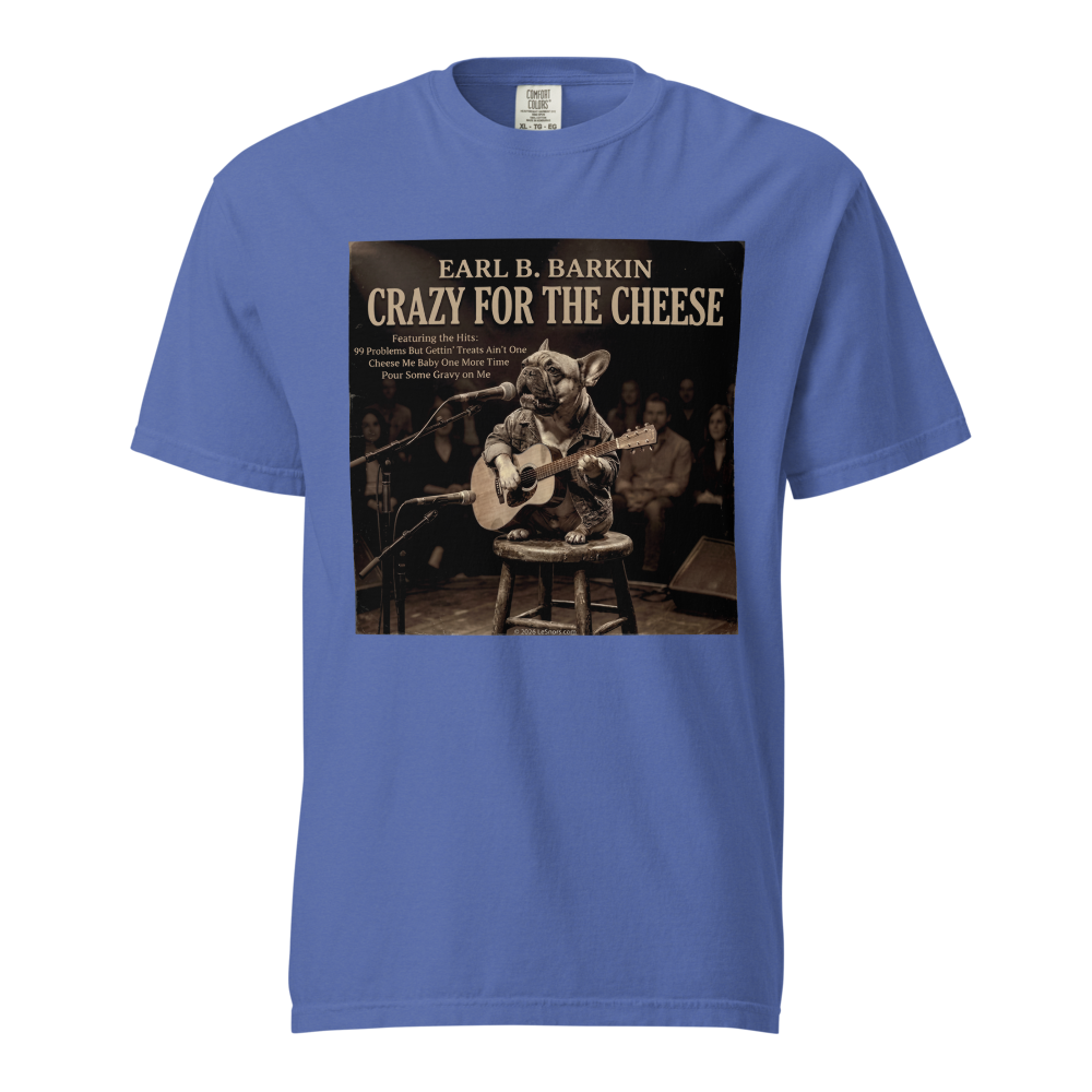 Lesnort - "Cheese Me Baby One More Time" Funny Acoustic Dog Graphic Tee