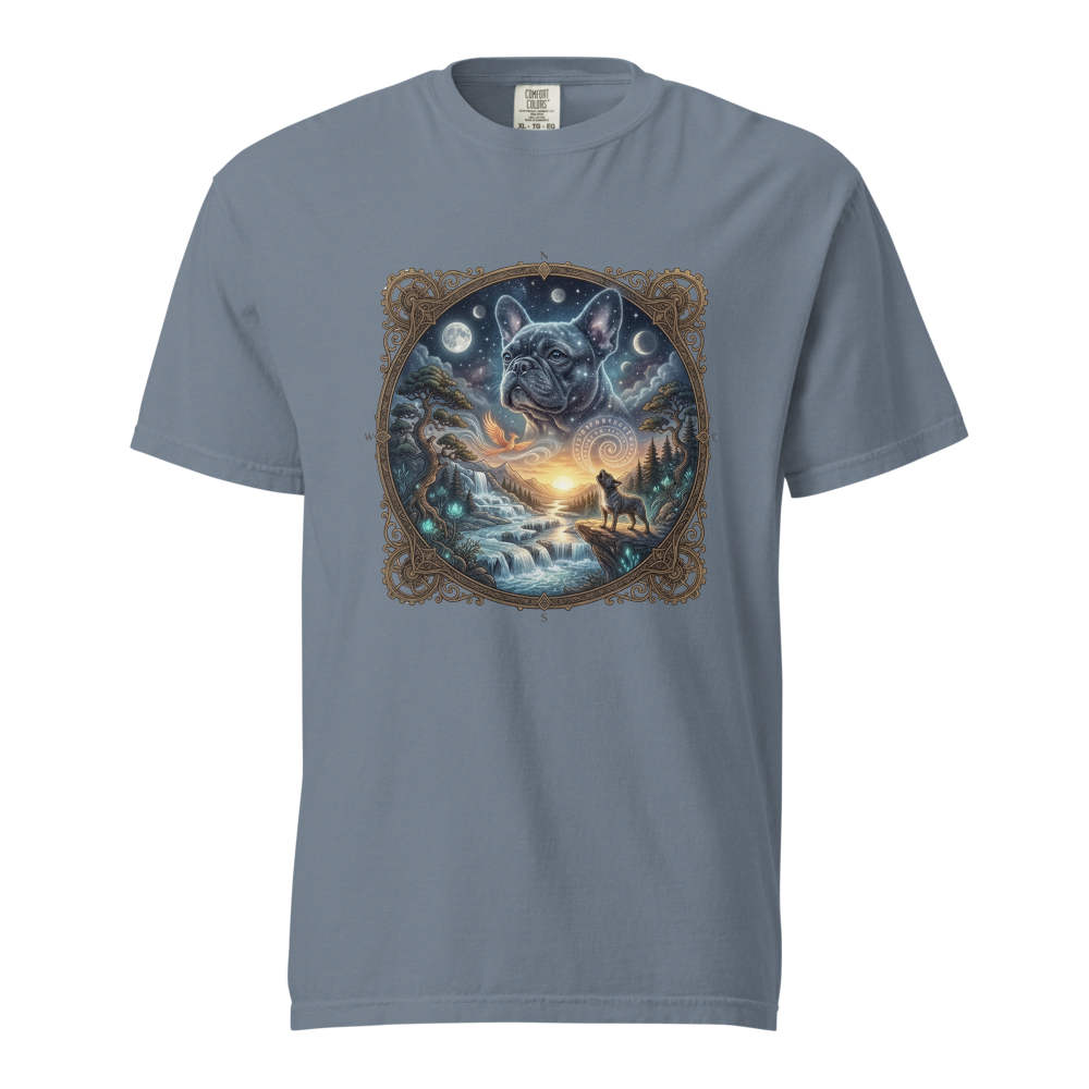 Lesnort - "Cosmic Guardian" Mystical Frenchie Fantasy T-Shirt