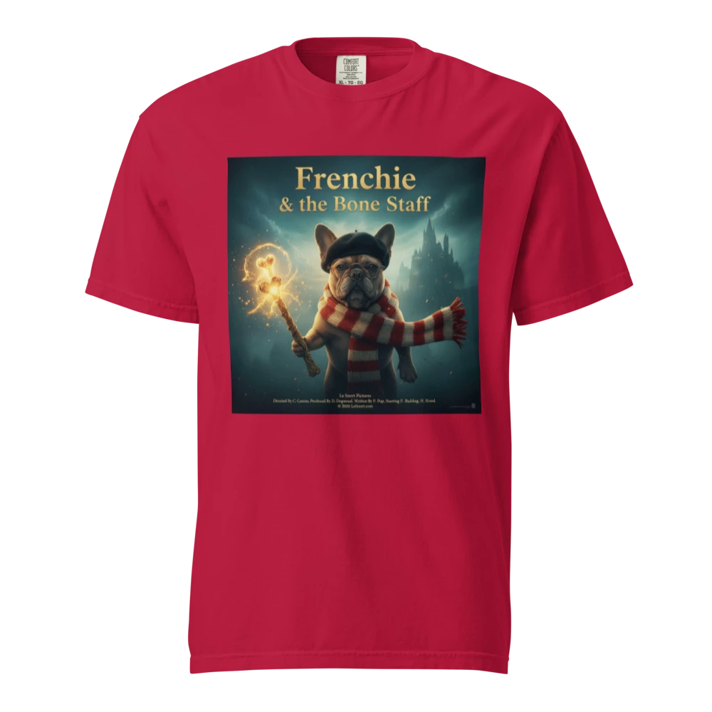 Lesnort - "Frenchie & the Bone Staff" Wizard Dog Graphic Tee