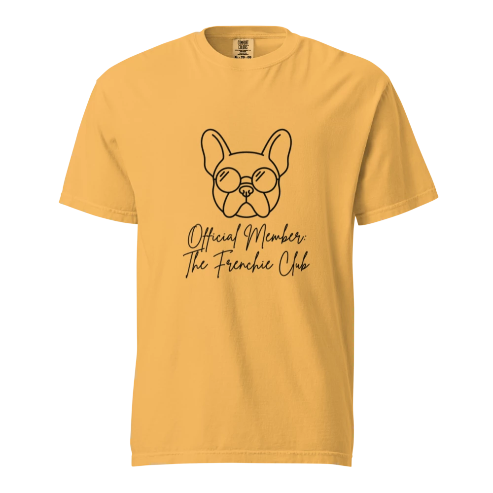 Lesnort - The Frenchie Club T-Shirt | Minimalist Dog in Glasses
