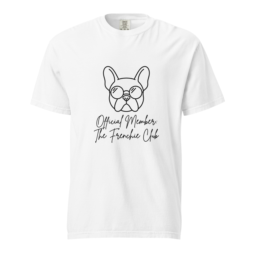 Lesnort - The Frenchie Club T-Shirt | Minimalist Dog in Glasses