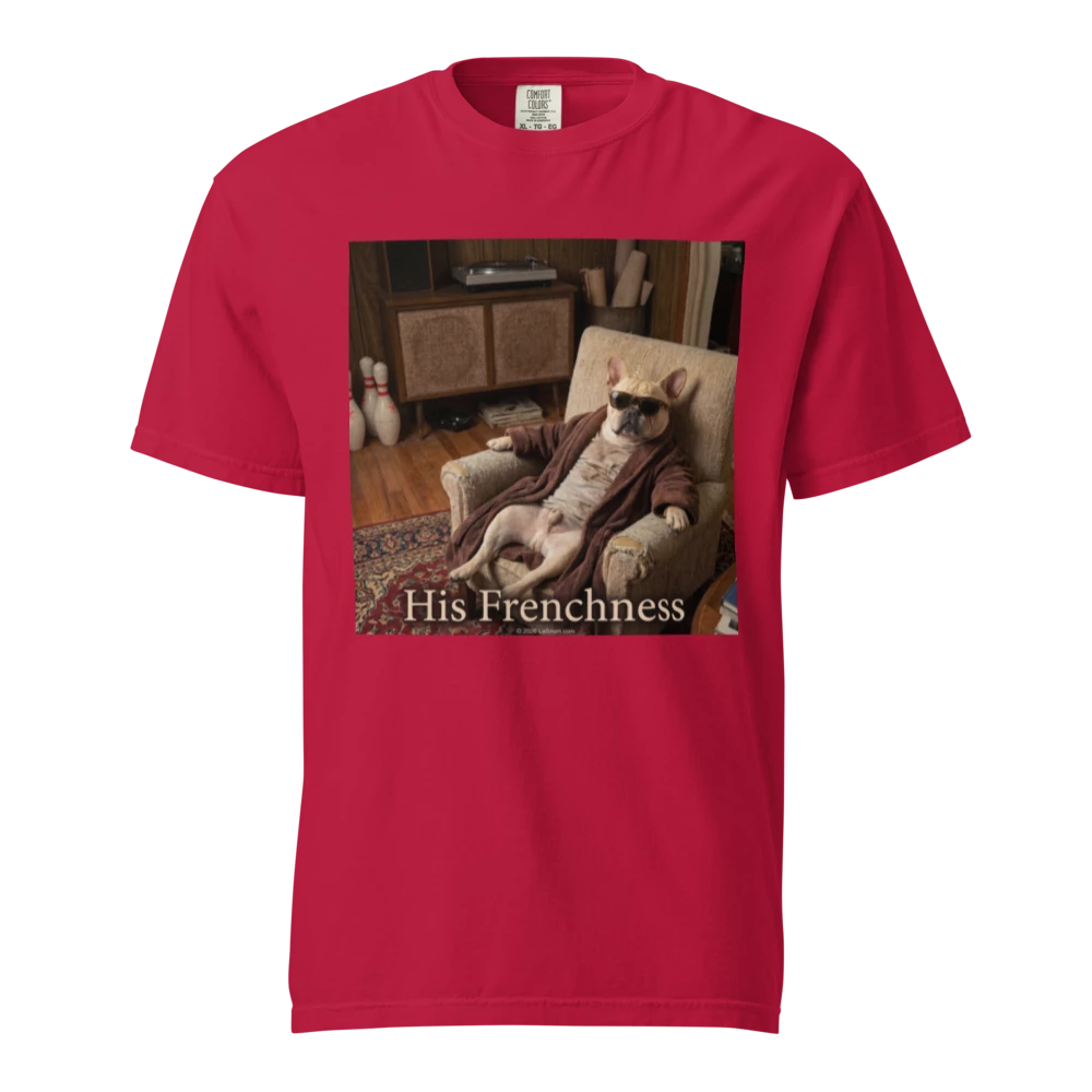 Lesnort - "His Frenchness" Lazy Dog Retro T-Shirt