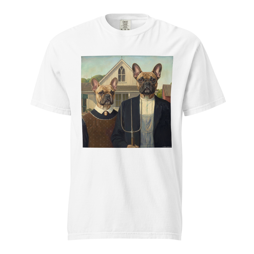 Lesnort - "American Frenchie" Classic Art Parody Graphic Tee
