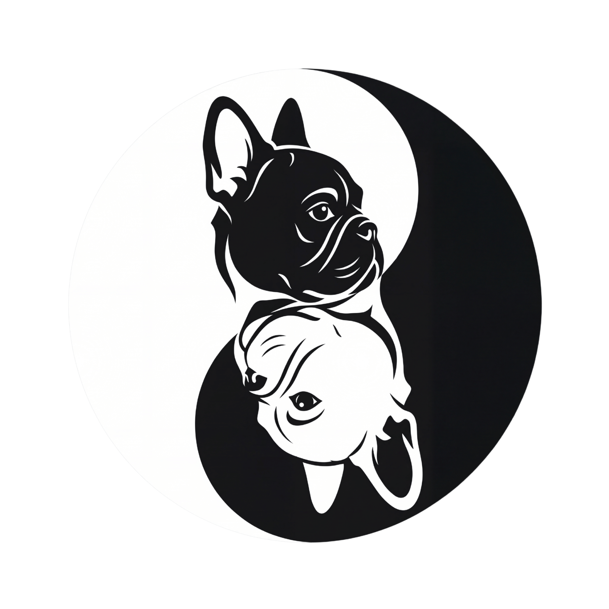 Lesnort - Frenchie Yin Yang Harmony Graphic T-Shirt