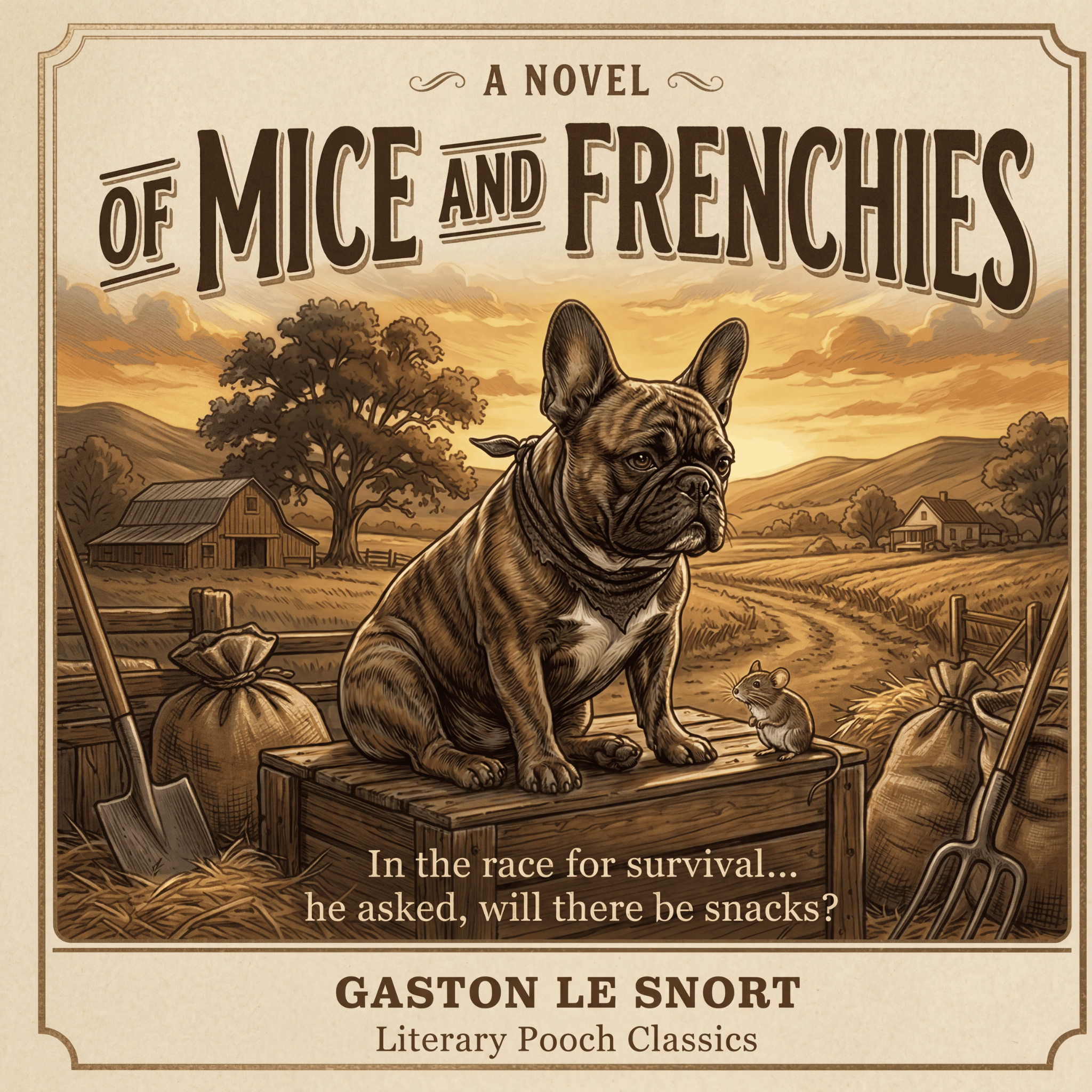 Lesnort - "Of Mice and Frenchies" Literary Parody Graphic Tshirt