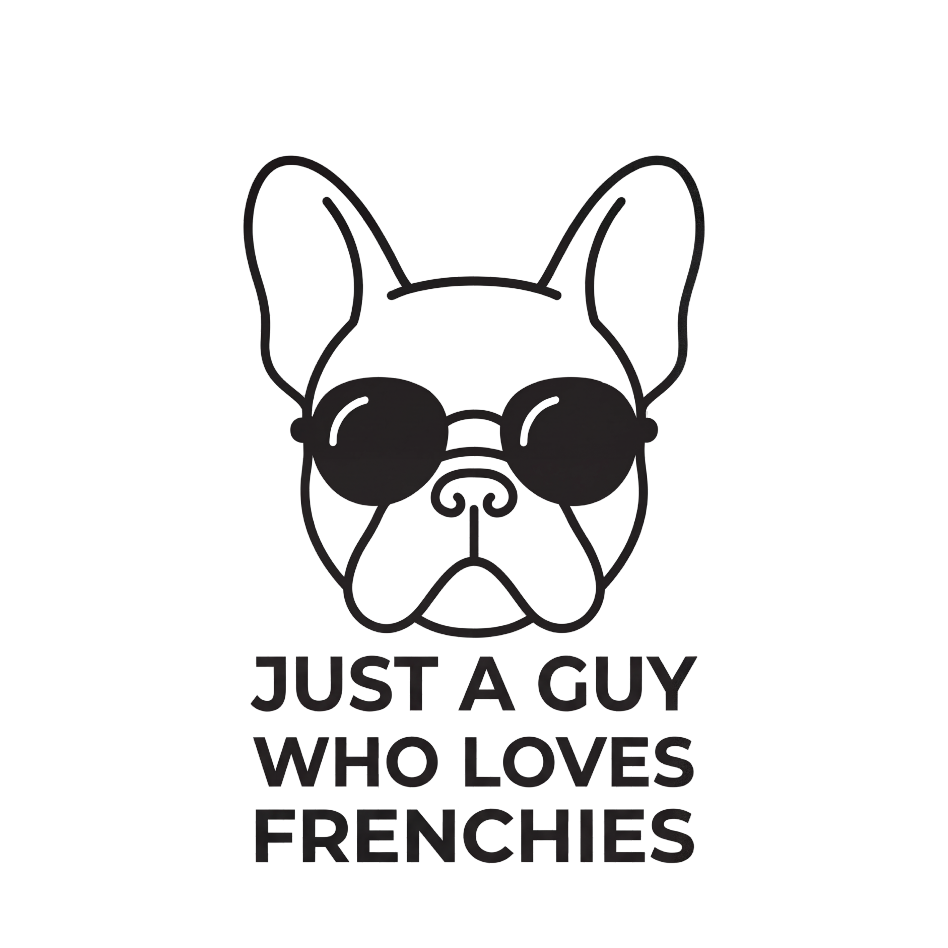 Lesnort - "Just a Guy Who Loves Frenchies" Bold Retro Graphic Tee