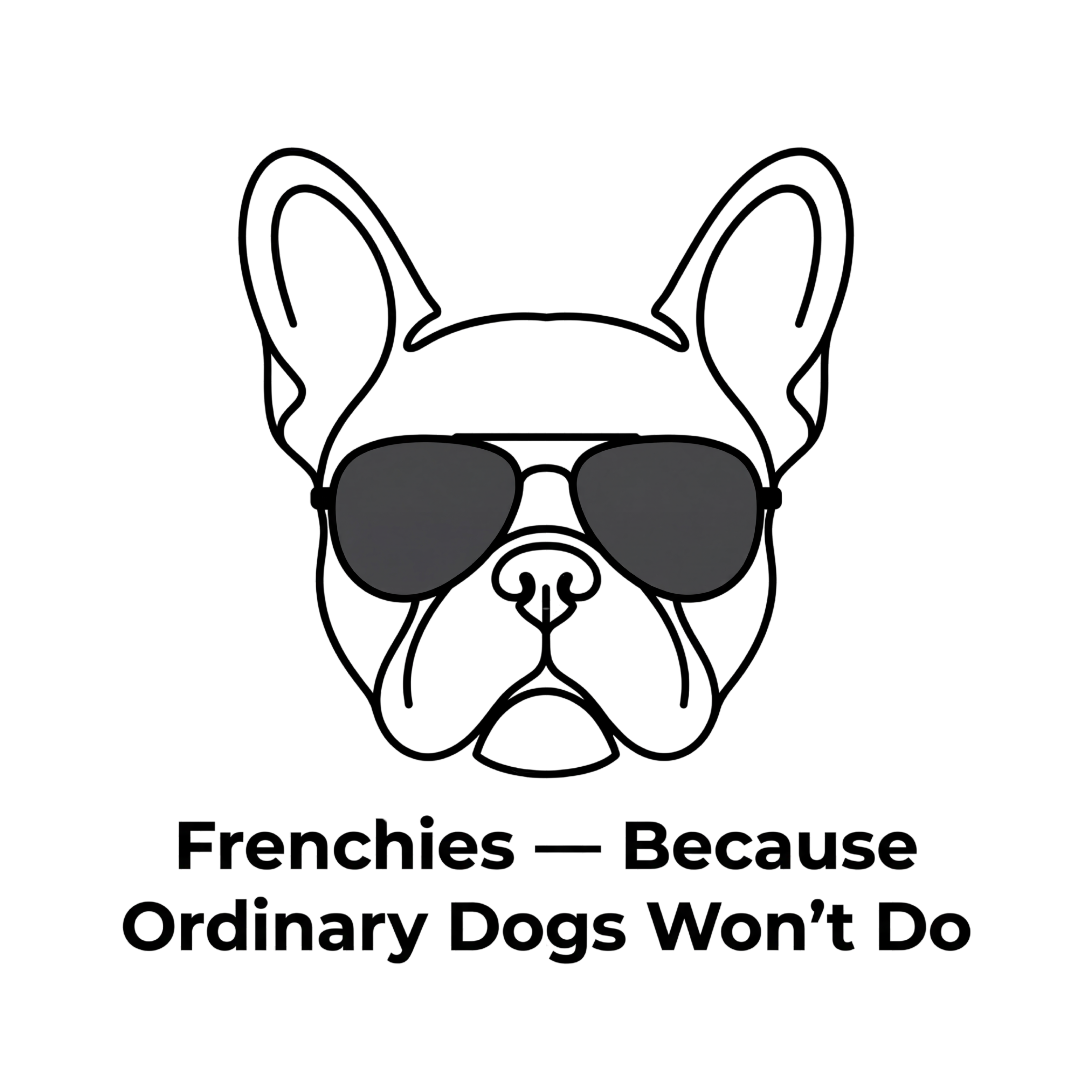 Lesnort - Extraordinary Frenchie Graphic T-Shirt | Cool Aviator Dog