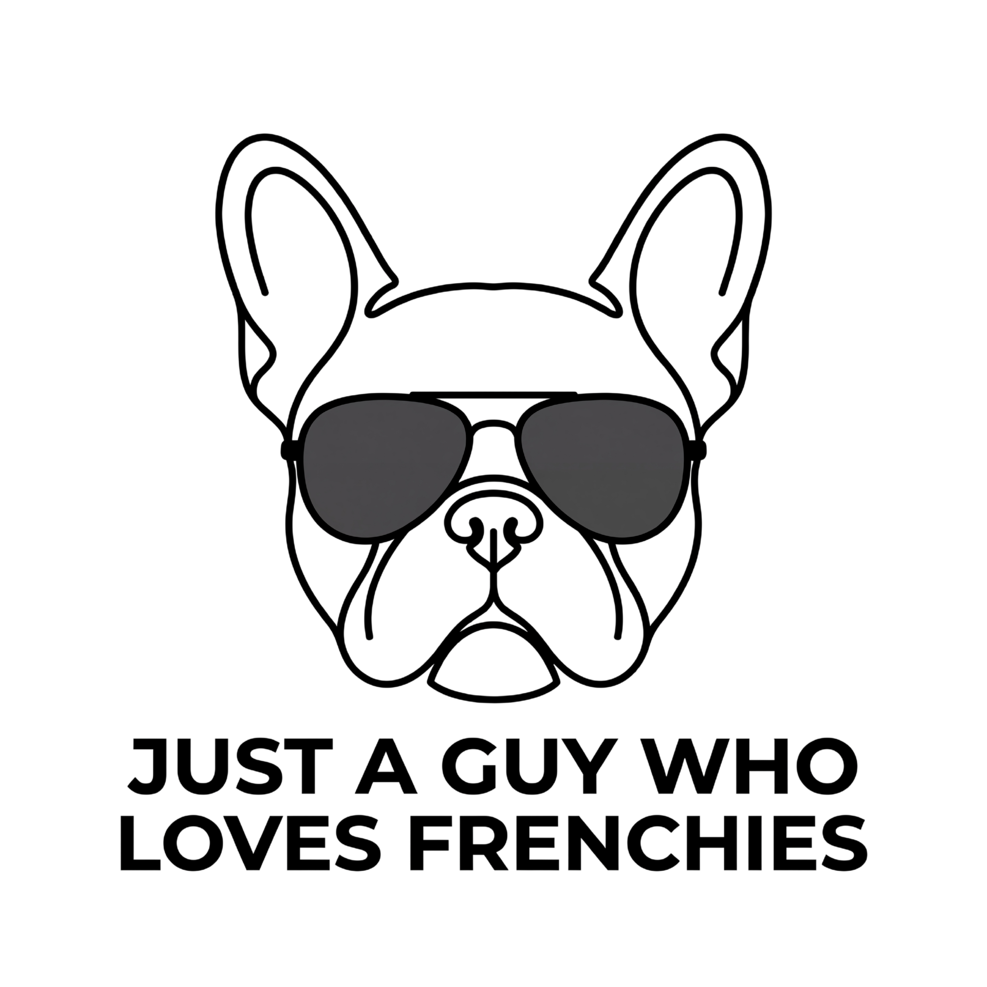 Lesnort - Cool Frenchie Dad Men's T-Shirt | Dog in Shades