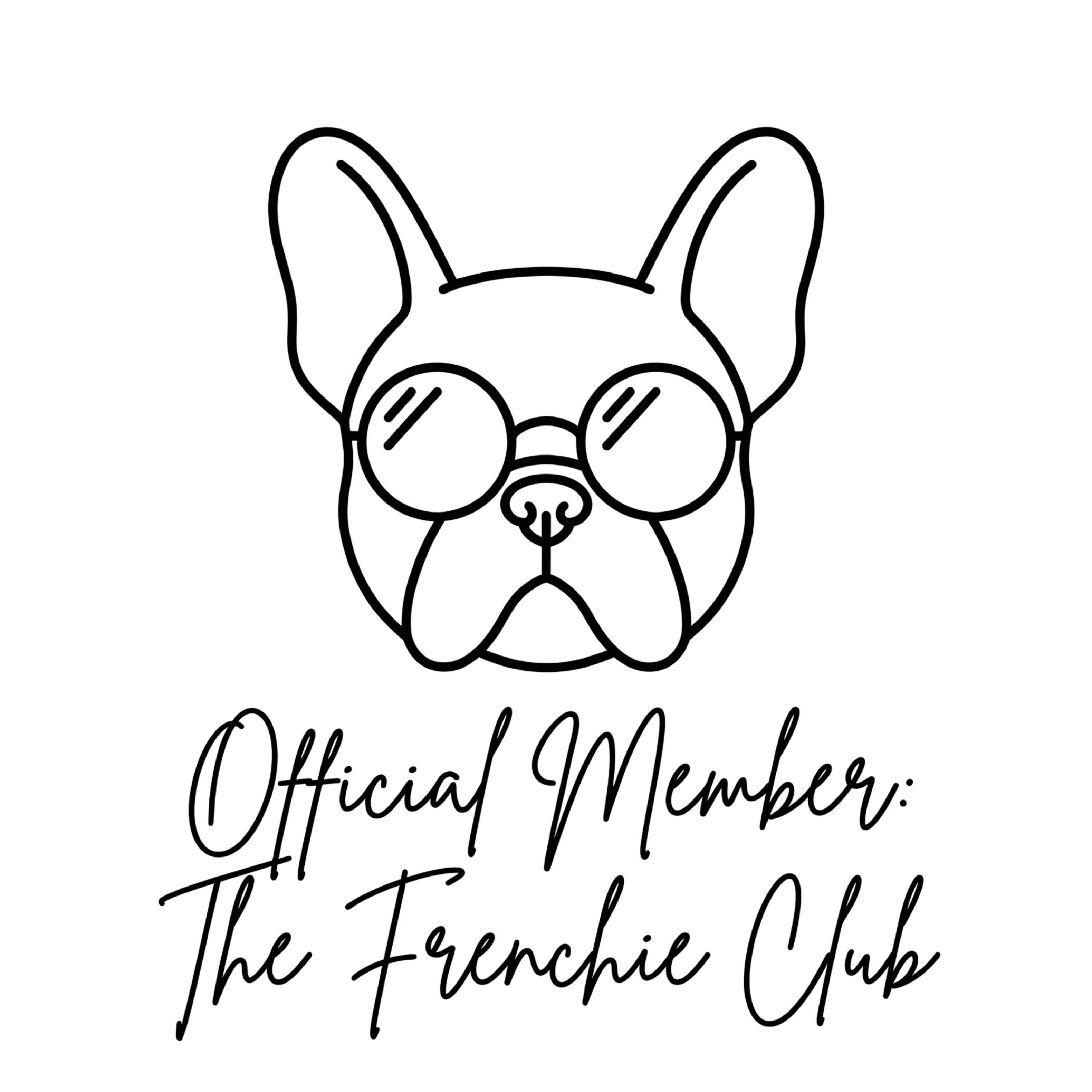 Lesnort - The Frenchie Club T-Shirt | Minimalist Dog in Glasses