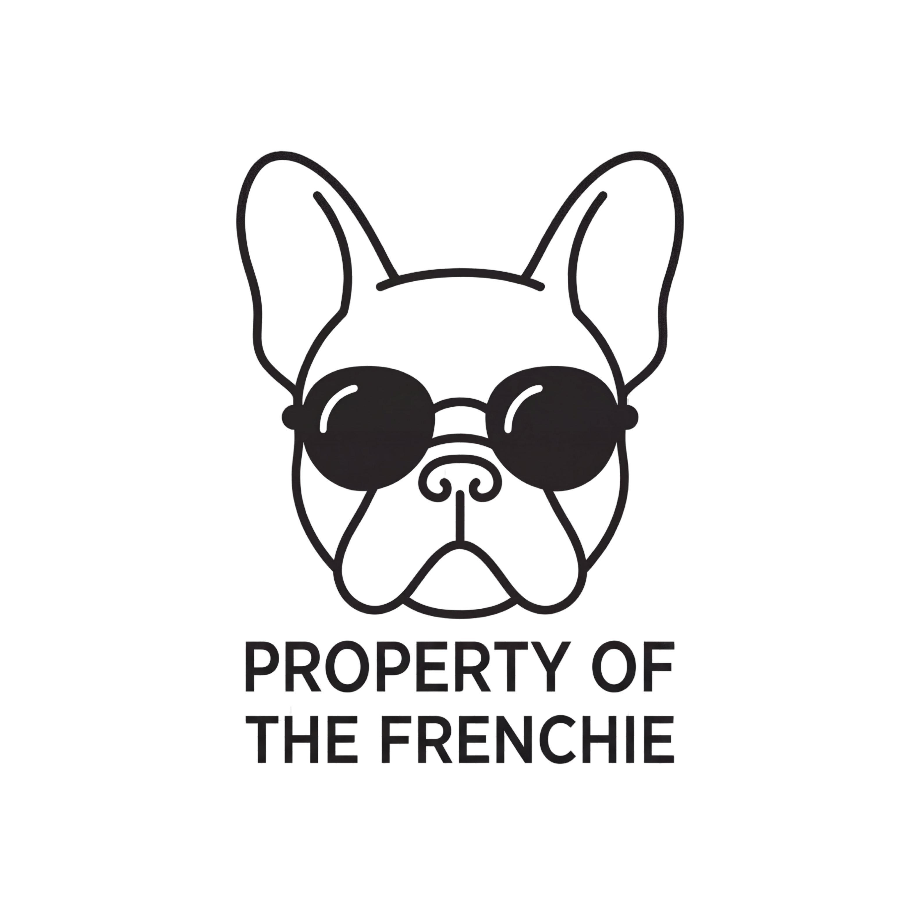 Lesnort - "Property of the Frenchie" Retro Glasses Graphic Tee