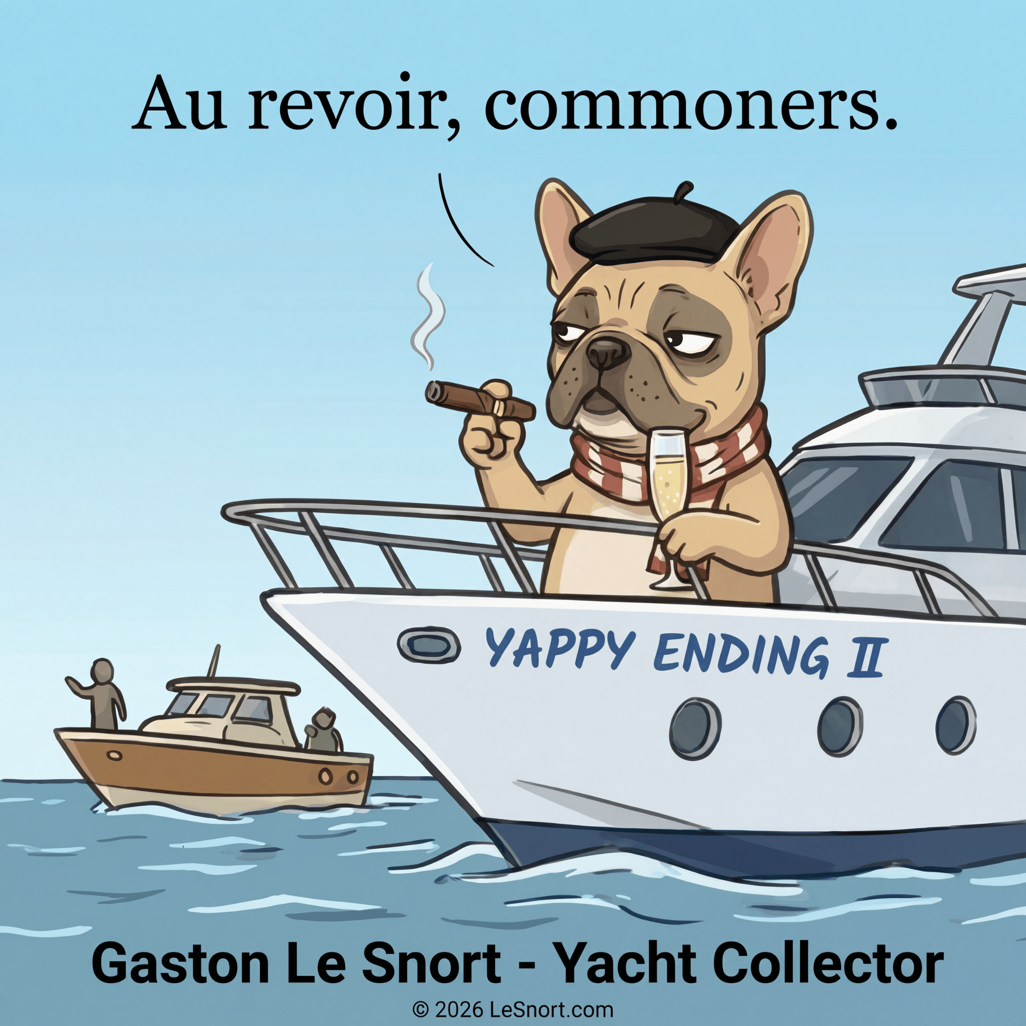 Lesnort - Gaston Le Snort - "Au Revoir, Commoners" Yacht T-Shirt