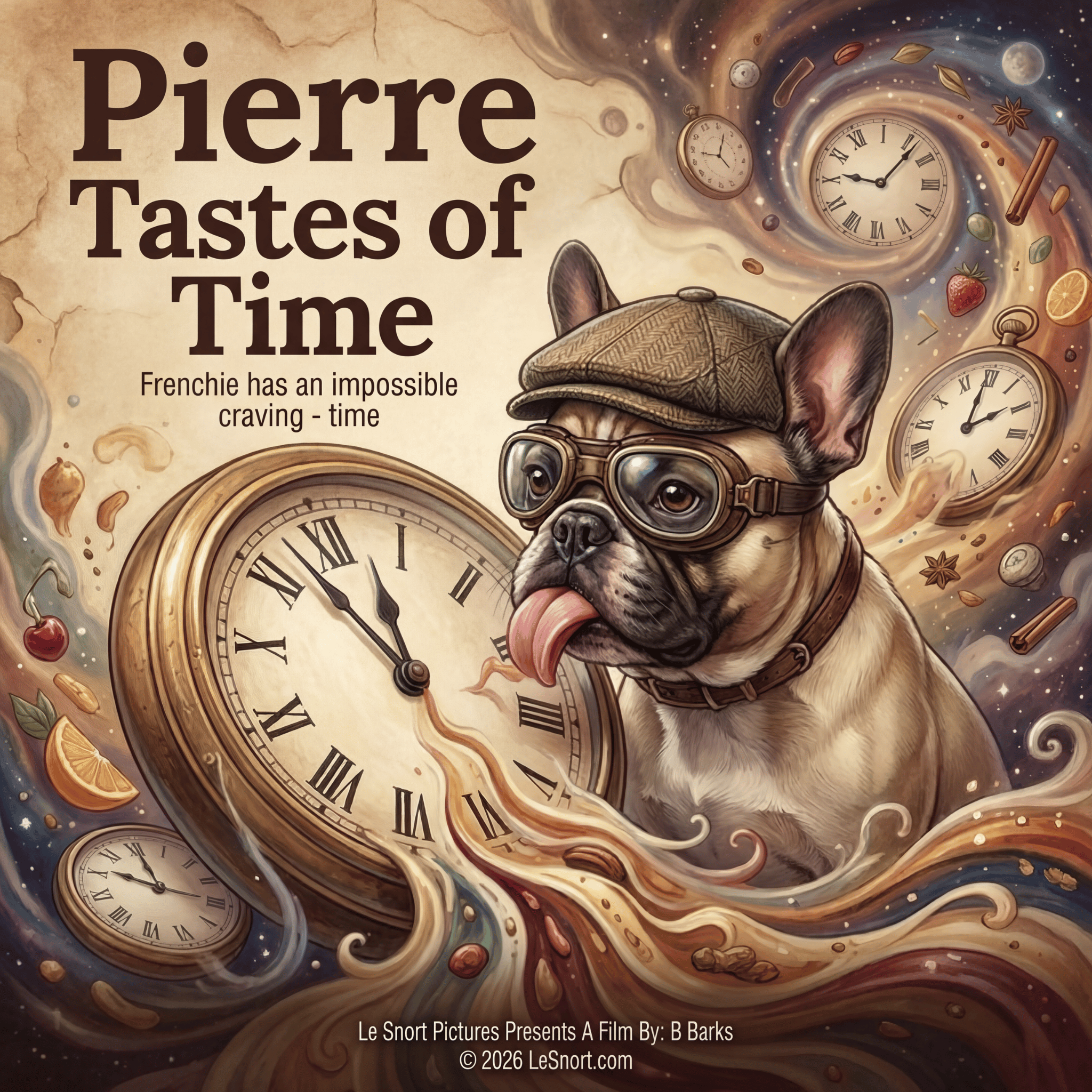 Lesnort - Pierre Tastes of Time – Frenchie Surrealism Graphic Tee