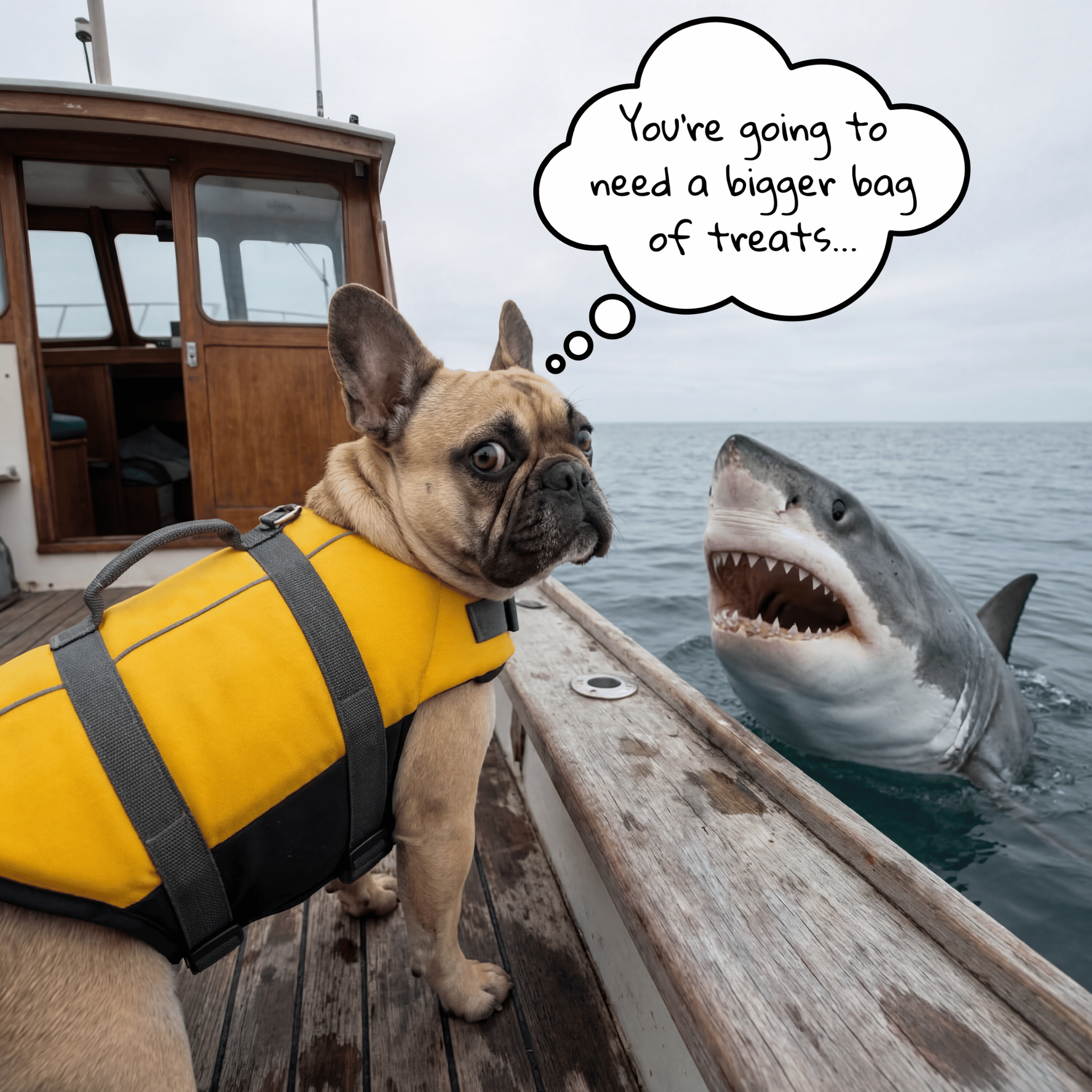 Lesnort - "Bigger Bag of Treats" Funny Shark Dog Toddler T-Shirt