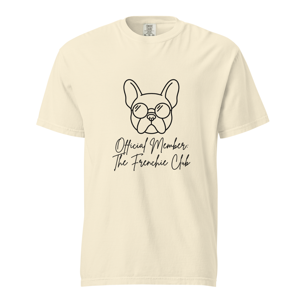 Lesnort - The Frenchie Club T-Shirt | Minimalist Dog in Glasses