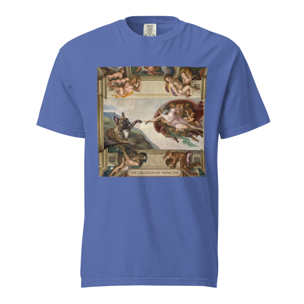 Lesnort - "The Creation of Frenchie" Sistine Chapel Graphic T-Shirt