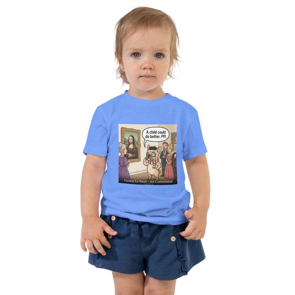 Lesnort - "A Child Could Do Better" Funny Museum Dog Toddler Tshirt