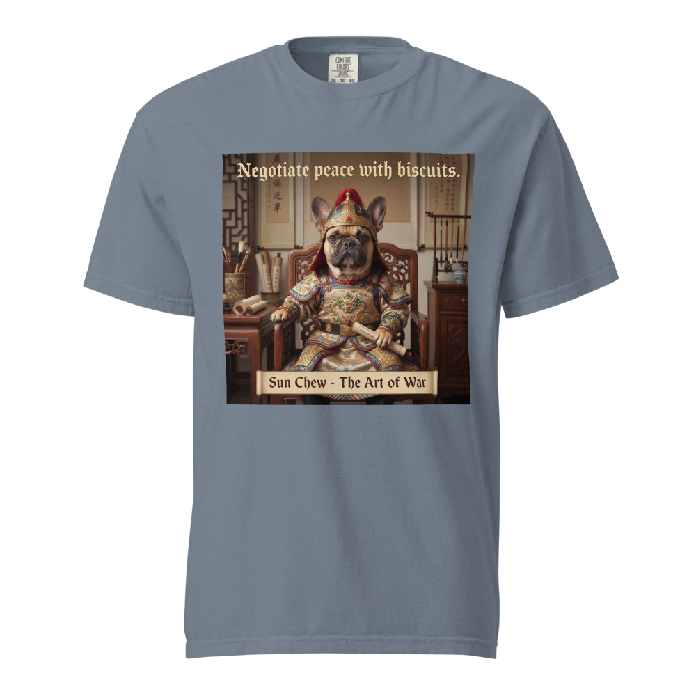 Lesnort - "Sun Chew - Negotiate Peace" Funny Frenchie General Tee