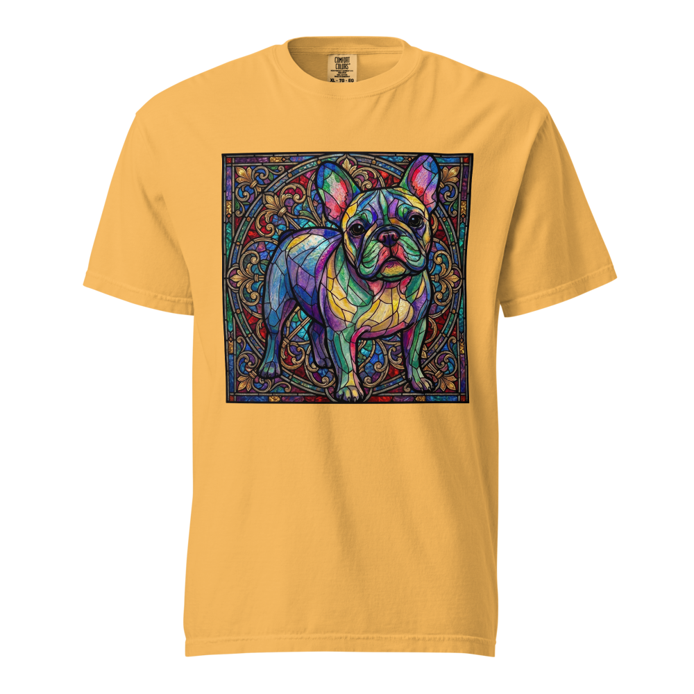 Lesnort - Majestic Stained Glass French Bulldog Graphic Tee - Background 4