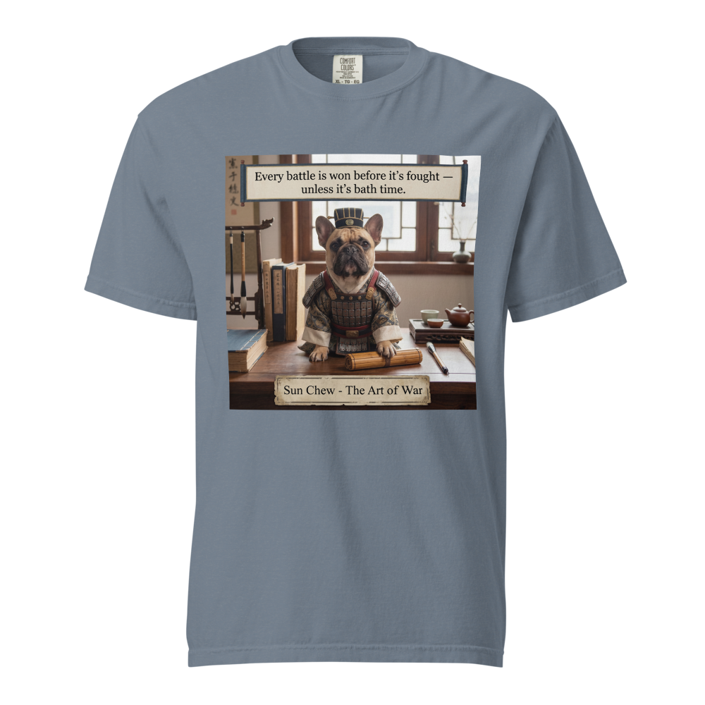 Lesnort - The Art of War "Bath Time" French Bulldog Graphic Tee