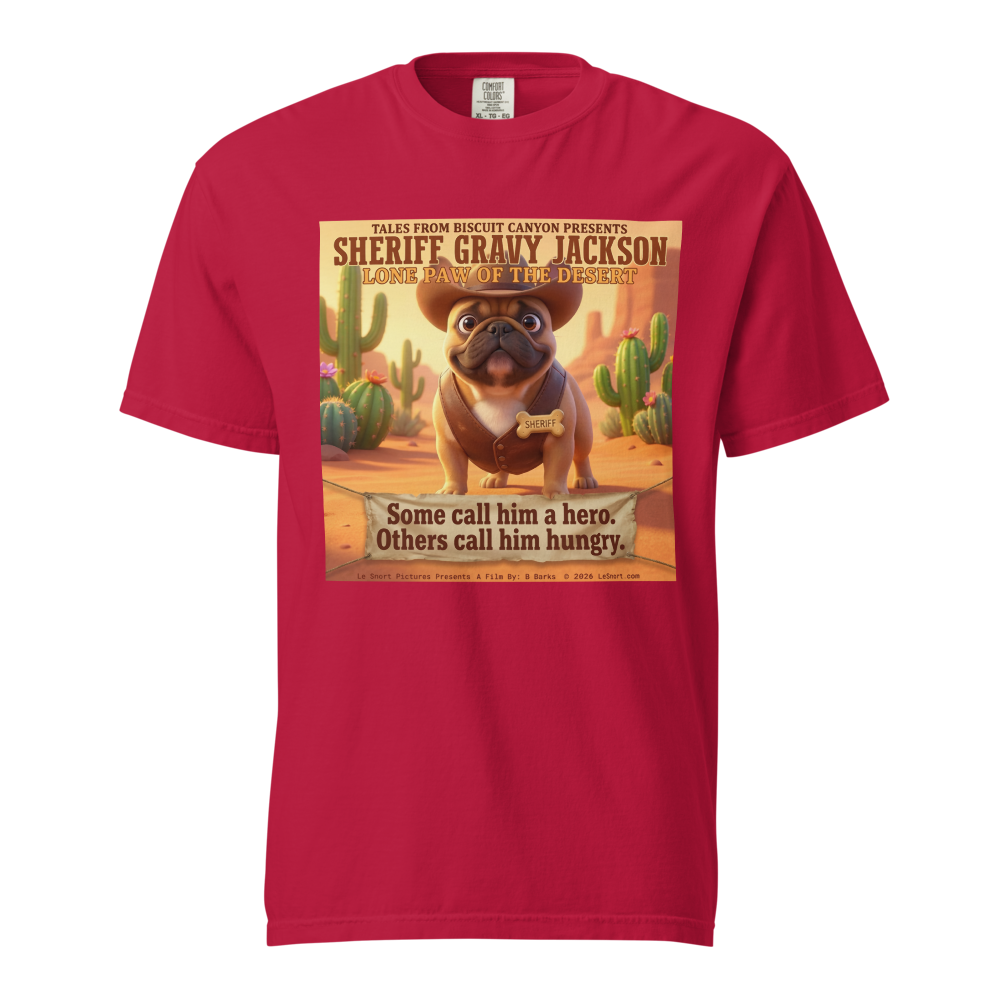 Lesnort - Sheriff Gravy Jackson – Lone Paw of the Desert Funny Dog T‑Shirt
