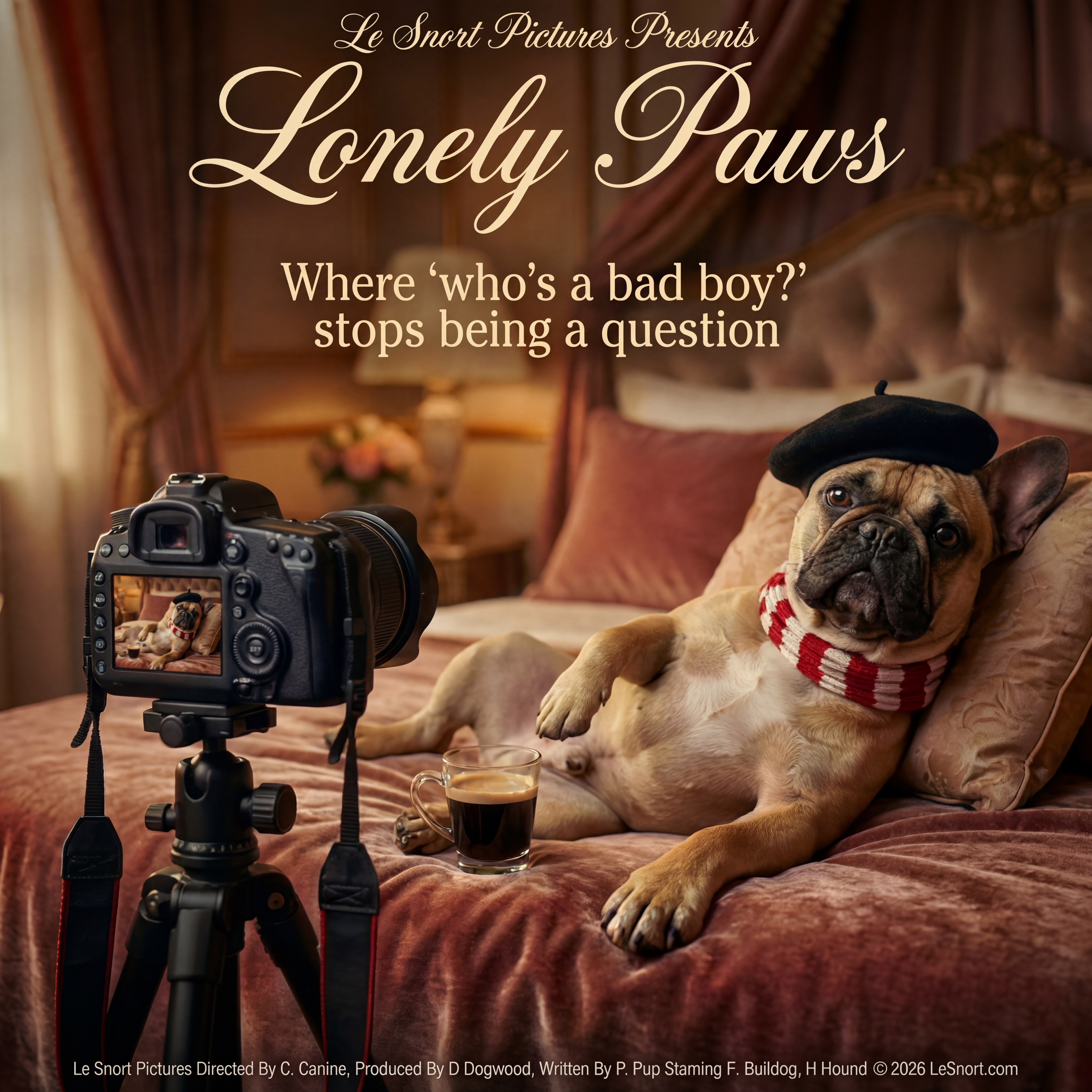 Lesnort - "Lonely Paws" Bad Boy Frenchie Parody Tee