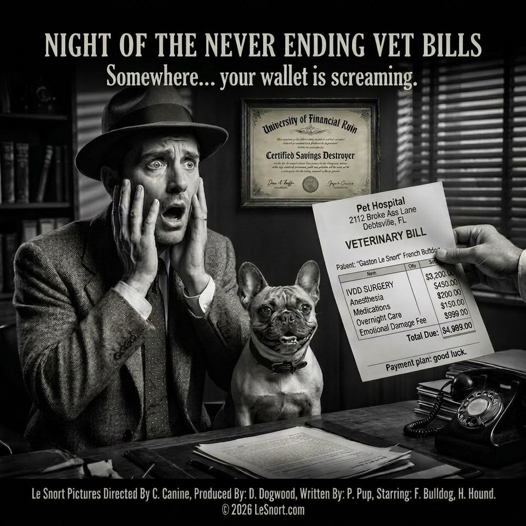 "Night of the Never Ending Vet Bills" Funny Dog Graphic Tshirt
