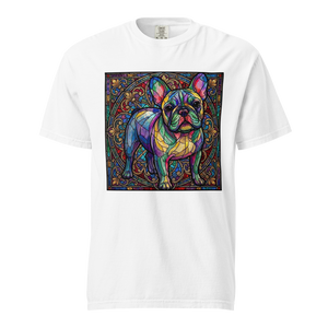 Lesnort - Majestic Stained Glass French Bulldog Graphic Tee - Background 4