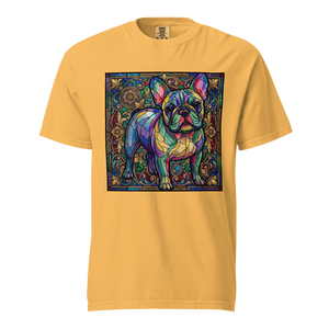 Lesnort - Majestic Stained Glass French Bulldog Graphic Tee - Background 1