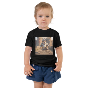 Lesnort - "Sir Belly of Barkshire" Funny Bulldog Knight Toddler Tee