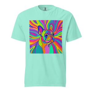 Lesnort - "Psychedelic Frenchie" Neon Pop Art Graphic Tee