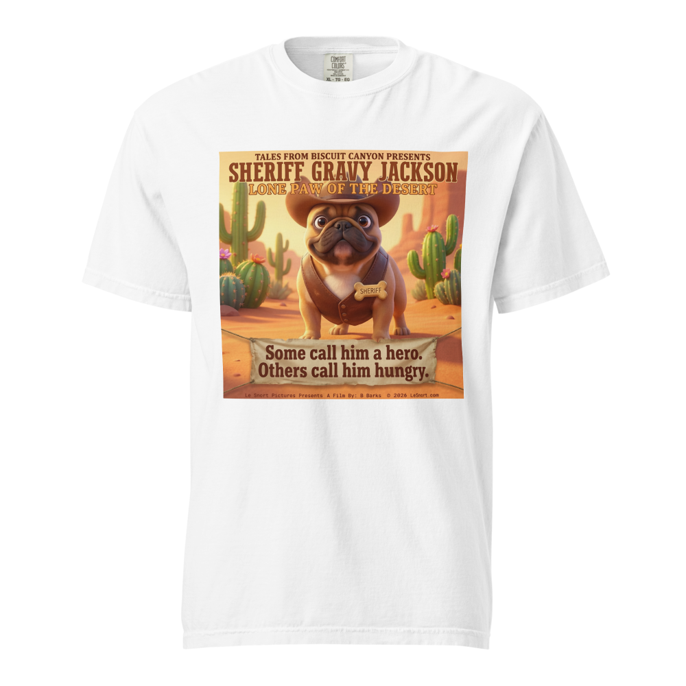Lesnort - Sheriff Gravy Jackson – Lone Paw of the Desert Funny Dog T‑Shirt