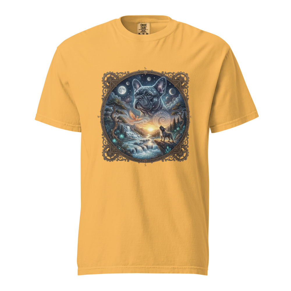 Lesnort - "Cosmic Guardian" Mystical Frenchie Fantasy T-Shirt