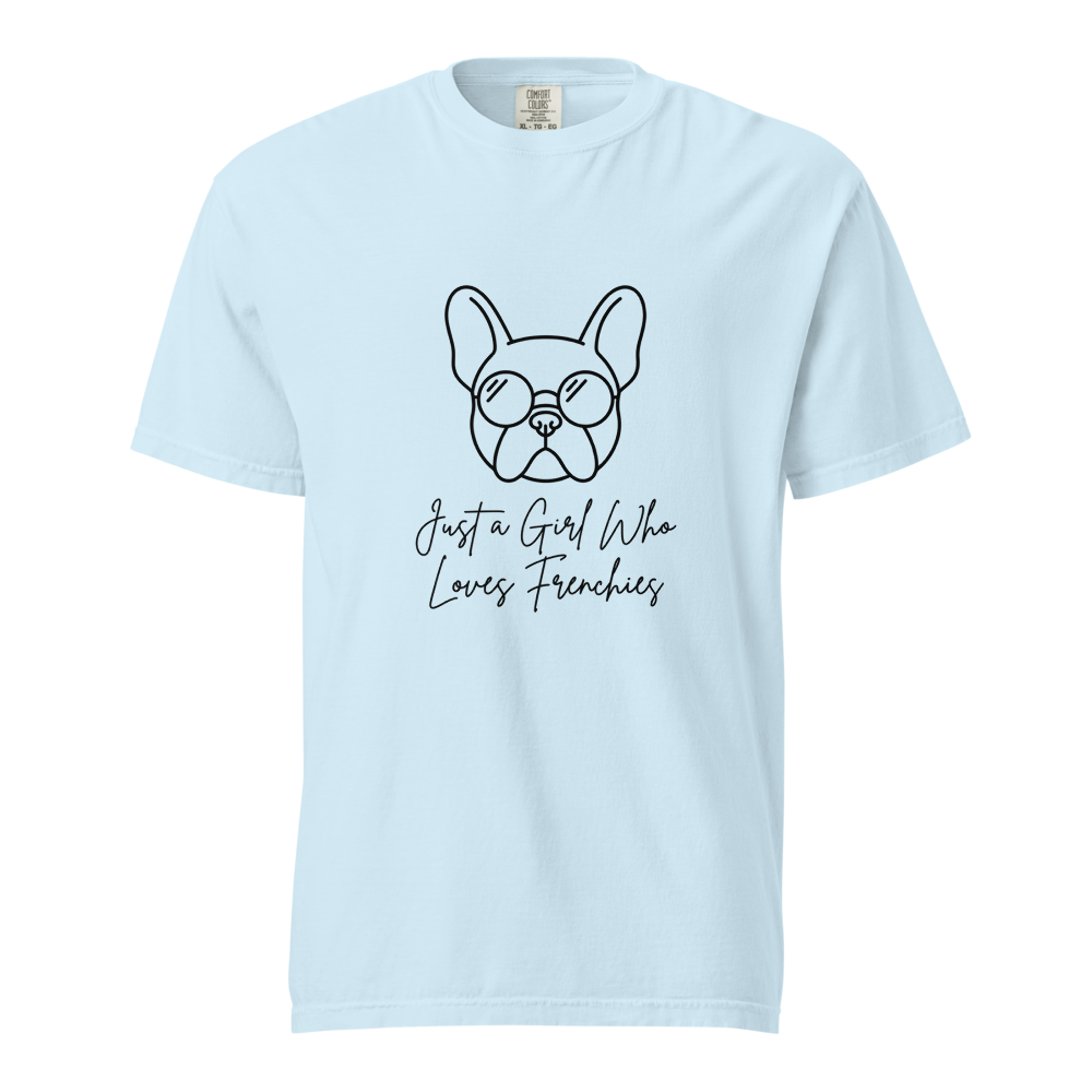 Lesnort - "Just a Girl Who Loves Frenchies" Line Art Tee