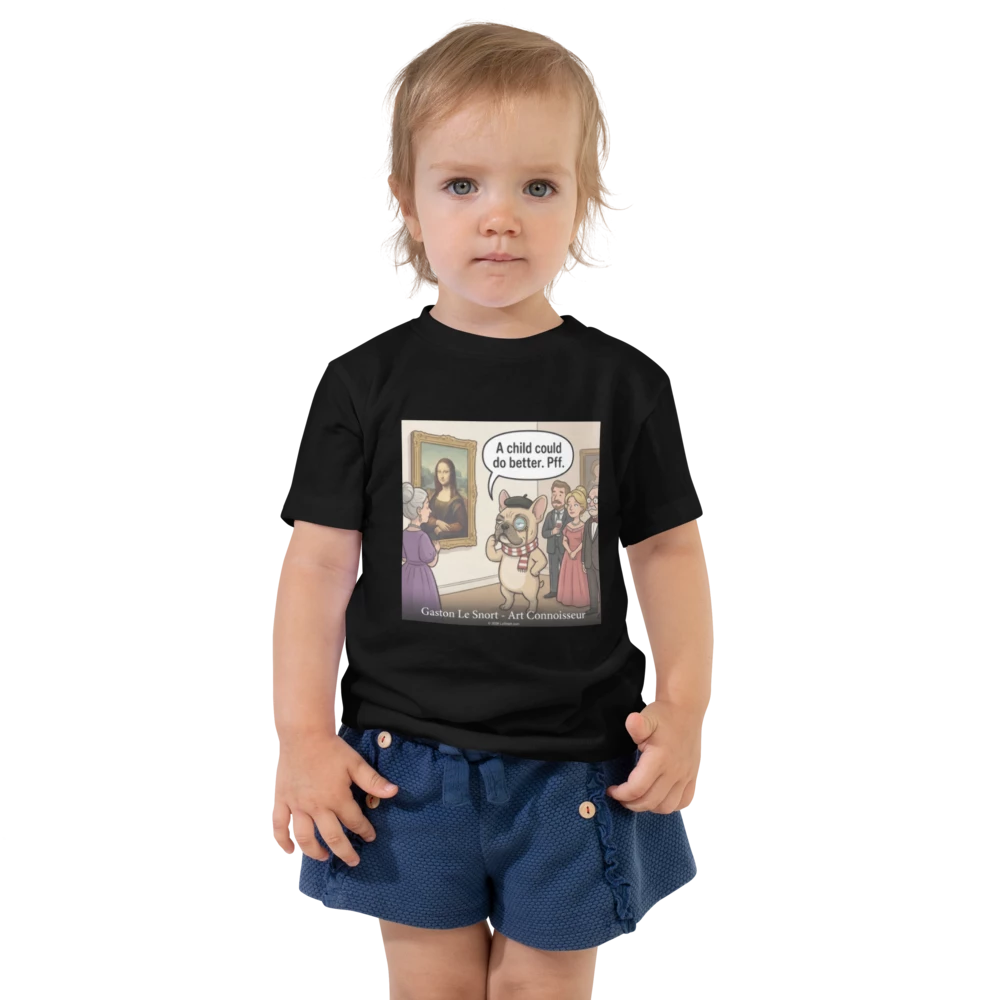 Lesnort - "A Child Could Do Better" Funny Museum Dog Toddler Tshirt