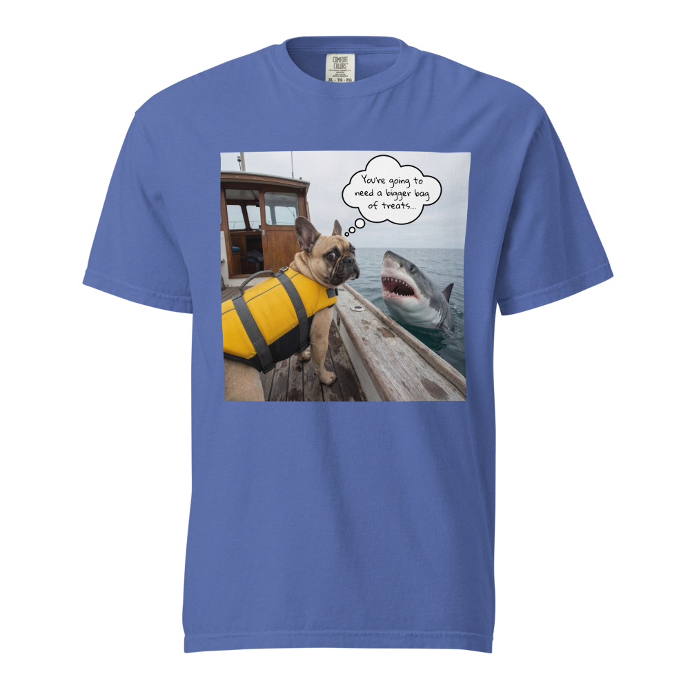 Lesnort - "Bigger Bag of Treats" Shark Parody Frenchie Tee