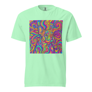 Lesnort - "Trippy Frenchie" Psychedelic Swirl Graphic Tee