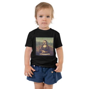 Lesnort - "The Mona Leash-A" Classic Art Parody Toddler T-Shirt