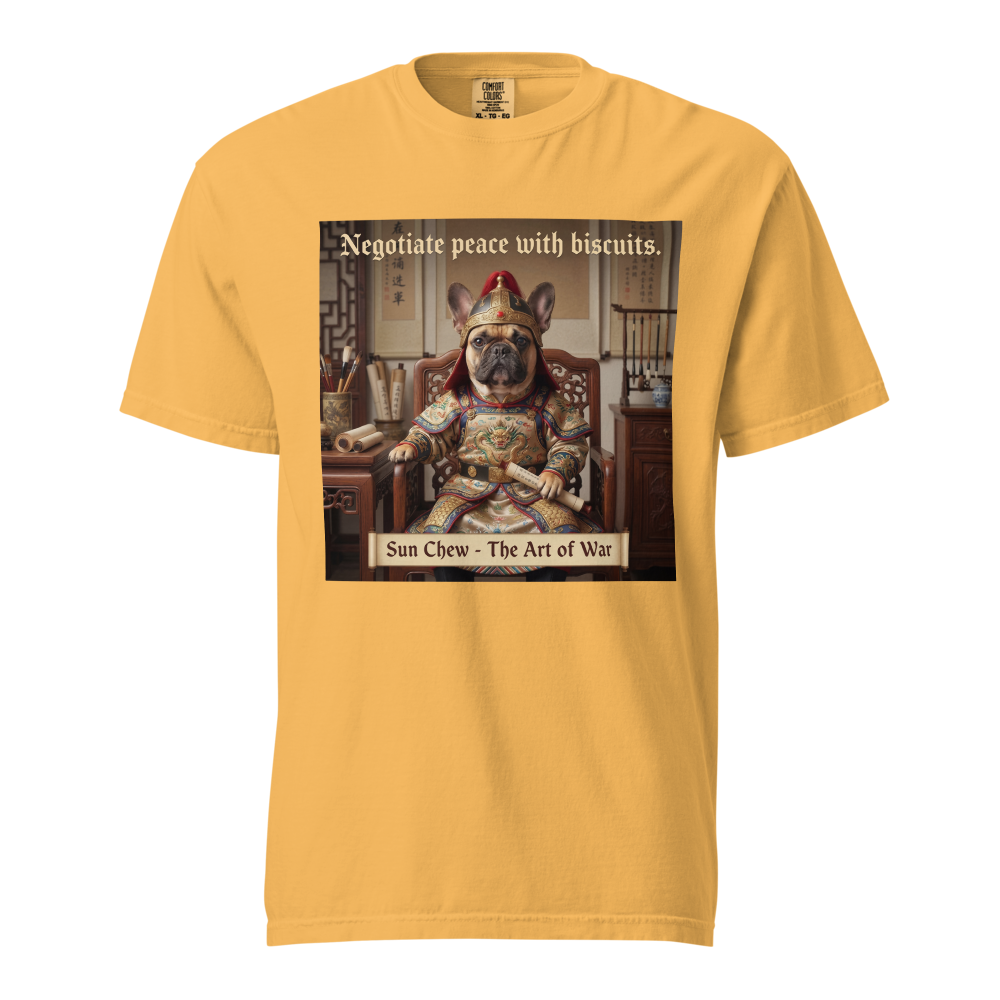 Lesnort - "Sun Chew - Negotiate Peace" Funny Frenchie General Tee