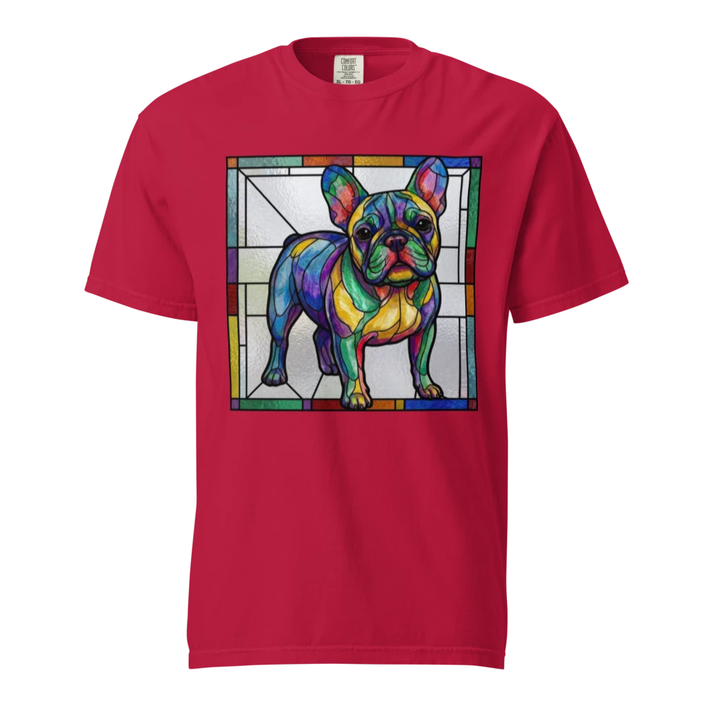 Lesnort - Luminous Stained Glass French Bulldog Graphic Tee