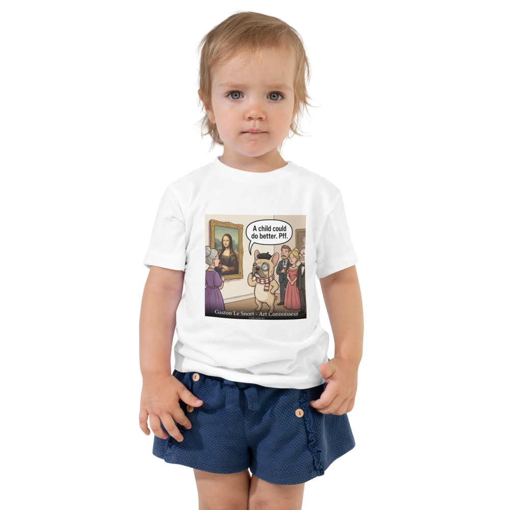 Lesnort - "A Child Could Do Better" Funny Museum Dog Toddler Tshirt