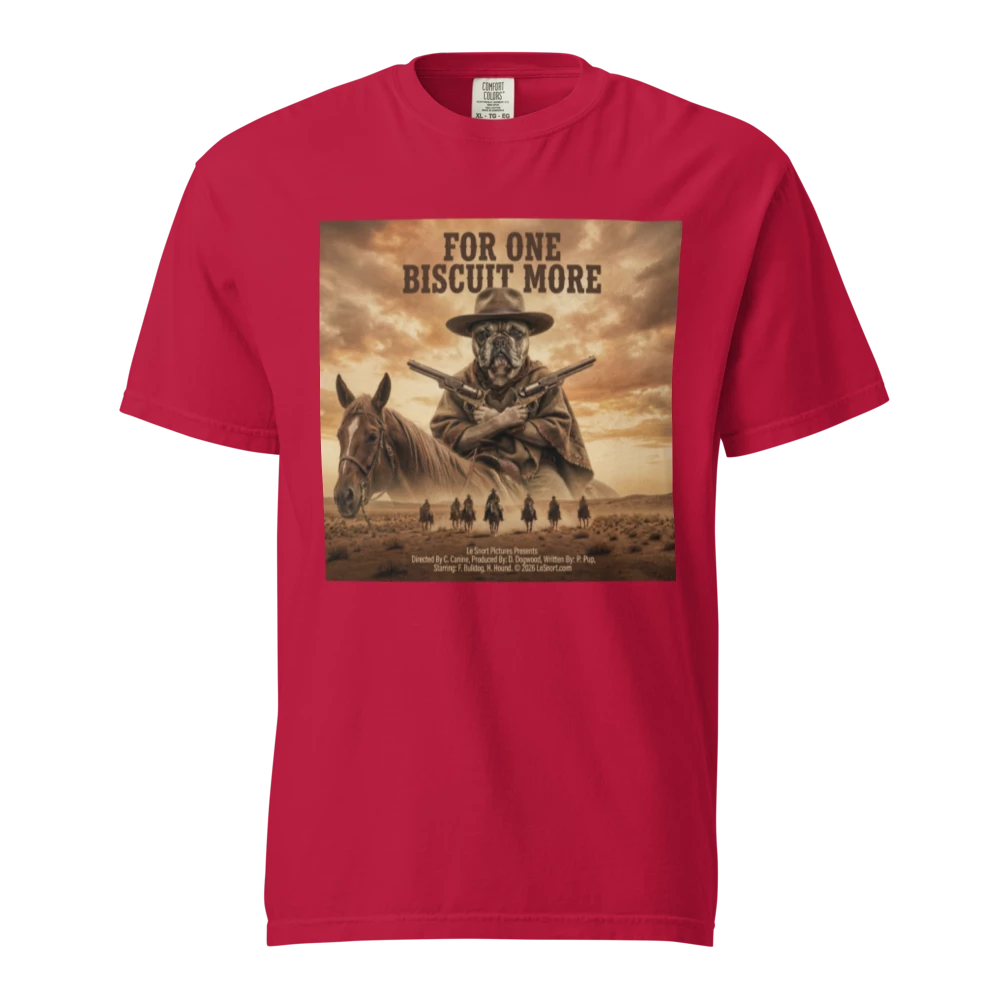 Lesnort - "For One Biscuit More" Western Parody Frenchie Tee