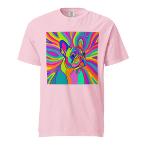 Lesnort - "Psychedelic Frenchie" Neon Pop Art Graphic Tee