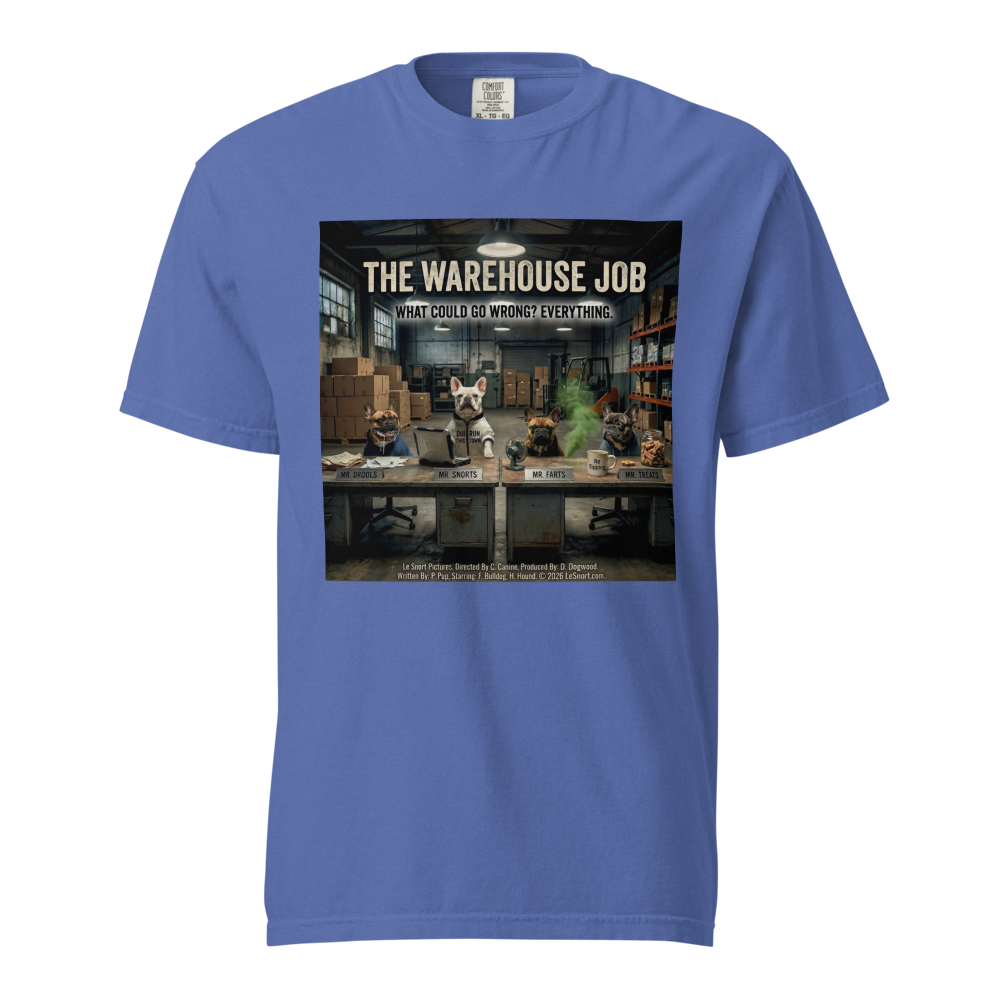 Lesnort - "The Warehouse Job" Funny Frenchie Heist Parody Tshirt