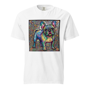 Lesnort - Majestic Stained Glass French Bulldog Graphic Tee - Background 3