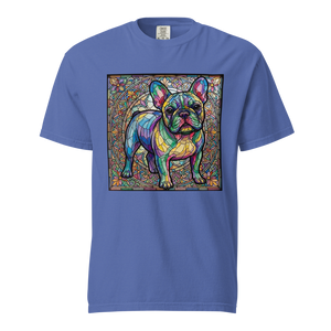 Lesnort - Majestic Stained Glass French Bulldog Graphic Tee - Background 3
