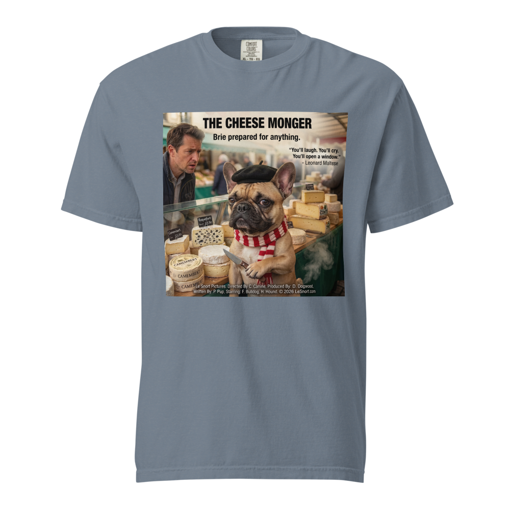 Lesnort - "The Cheese Monger" Funny Dog Graphic T-Shirt