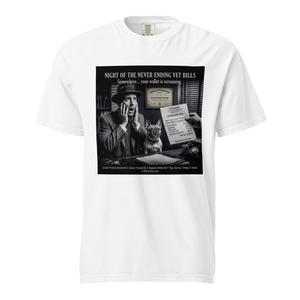 "Night of the Never Ending Vet Bills" Funny Dog Graphic Tshirt